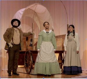 Oregon Trail cast on stage